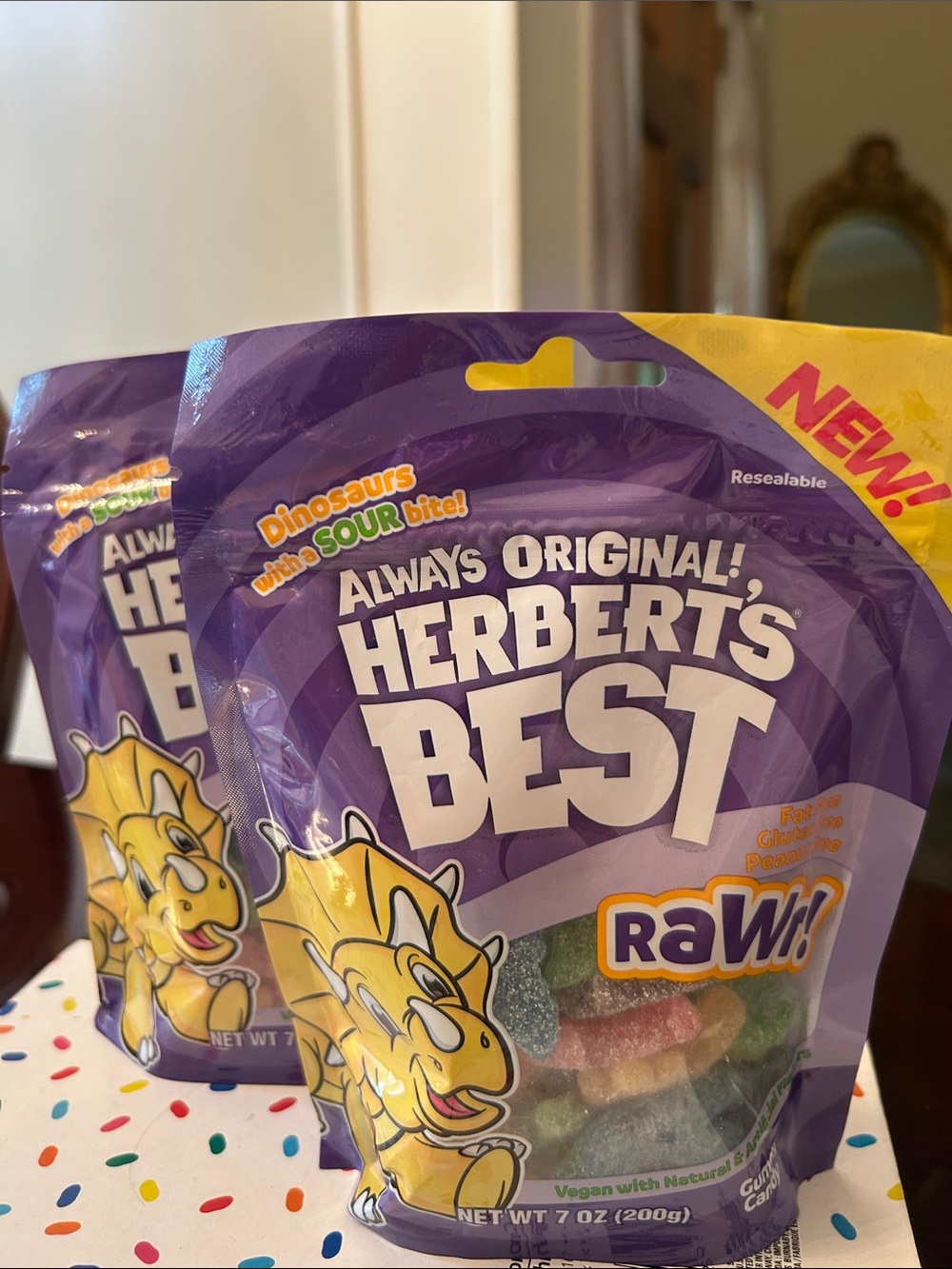 Herbert's Best Dinolicious Sour Gummies - Purple Bag 2 Bags 7 oz ea, Germany